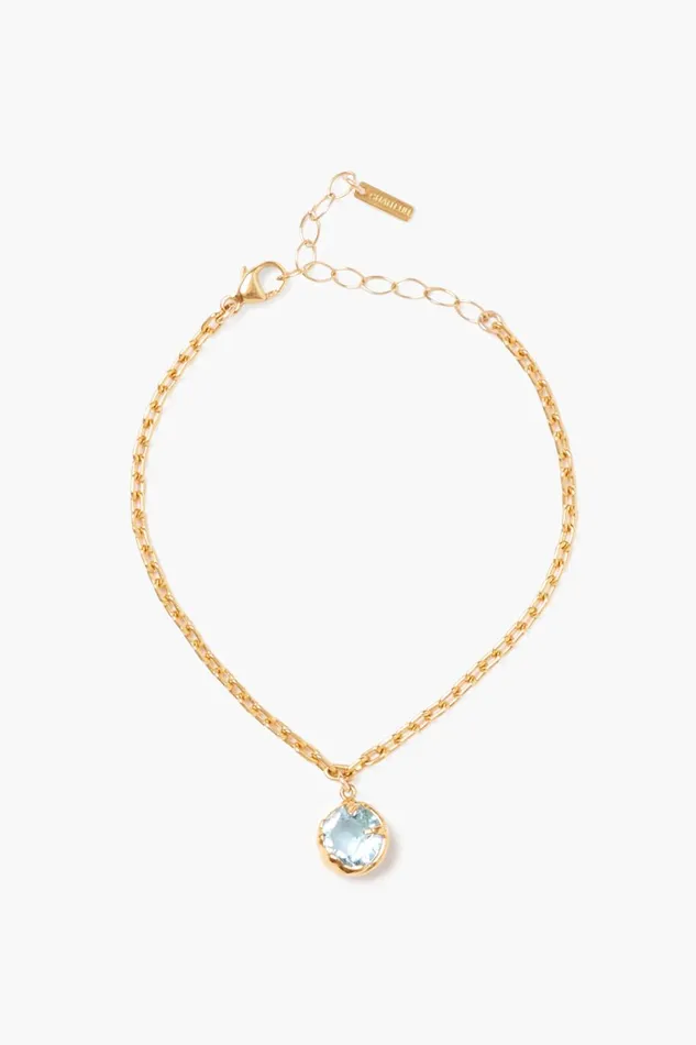Chan Luu Bracelets Women March Birthstone Bracelet Aquamarine Crystal