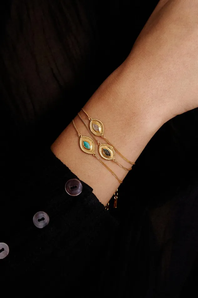 Chan Luu Bracelets Women Mariya Evil Eye Bracelet Labradorite