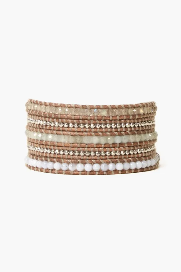 Chan Luu Bracelets Women Santi Wrap Bracelet Aquamarine Mix