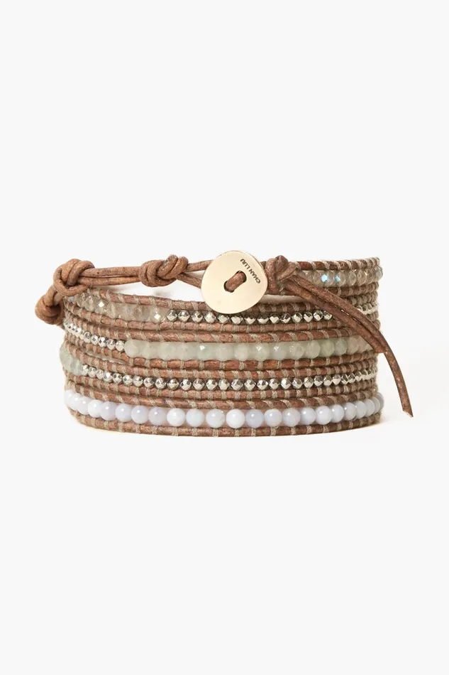 Chan Luu Bracelets Women Santi Wrap Bracelet Aquamarine Mix