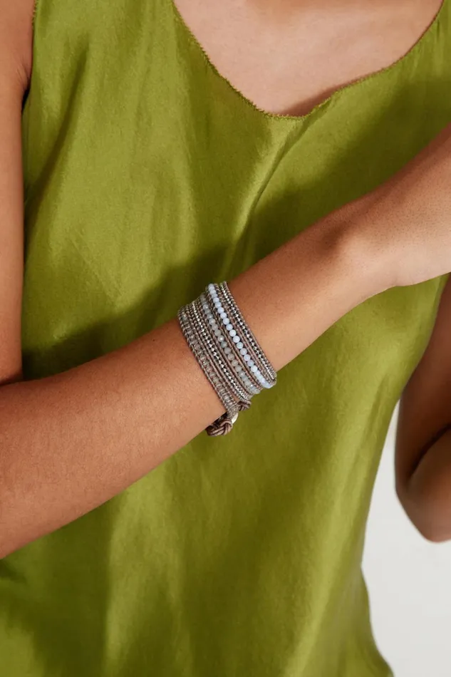 Chan Luu Bracelets Women Santi Wrap Bracelet Aquamarine Mix