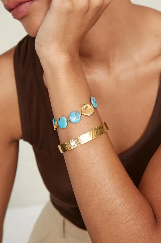 Chan Luu Bracelets Women Turquoise Coin Bracelet Set