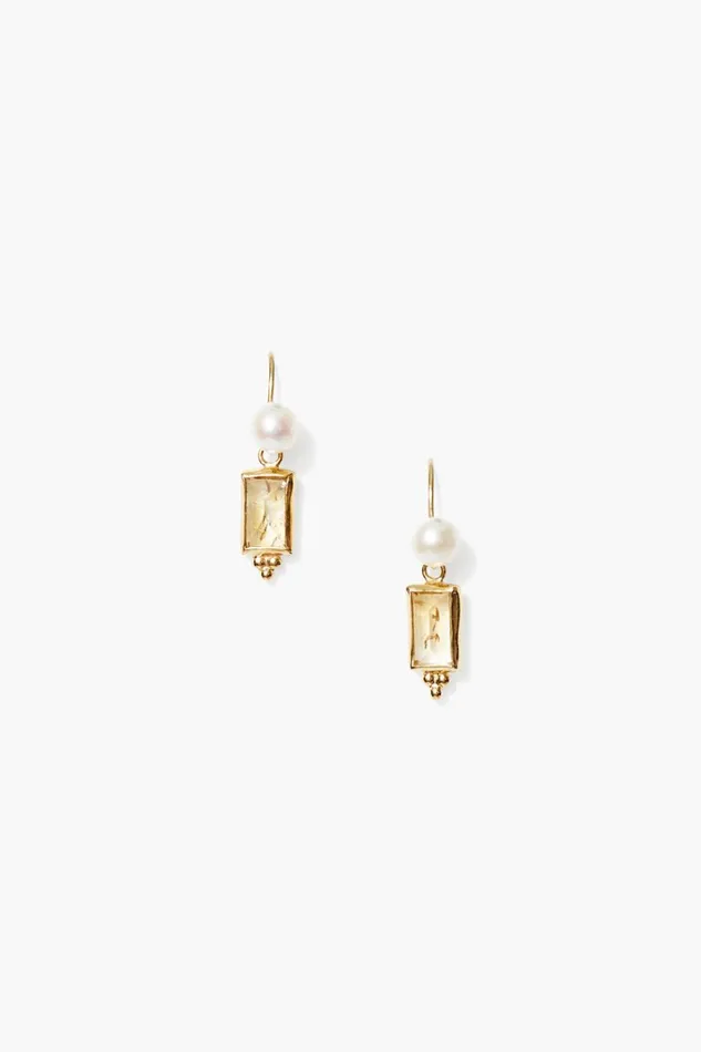 Chan Luu Earrings Women Clarey Earrings Citrine
