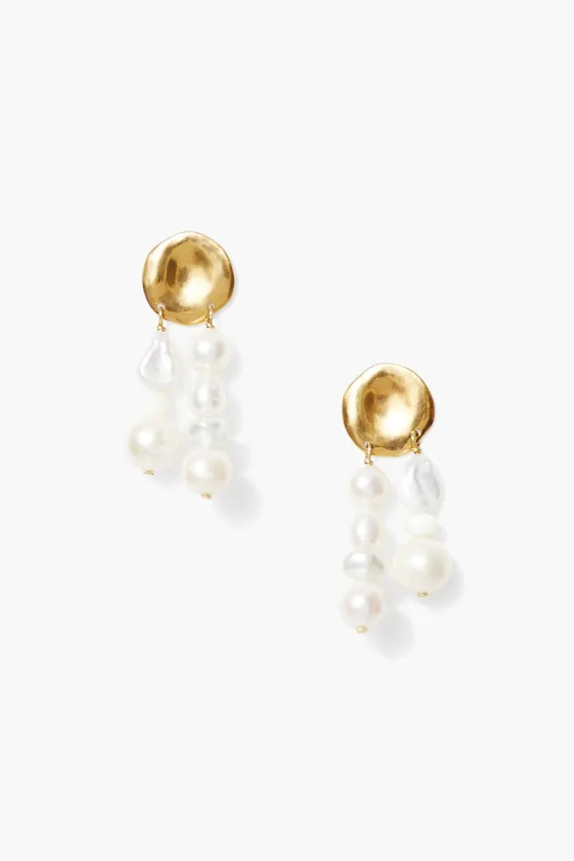 Chan Luu Earrings Women Harmony Earrings White Pearl Mix