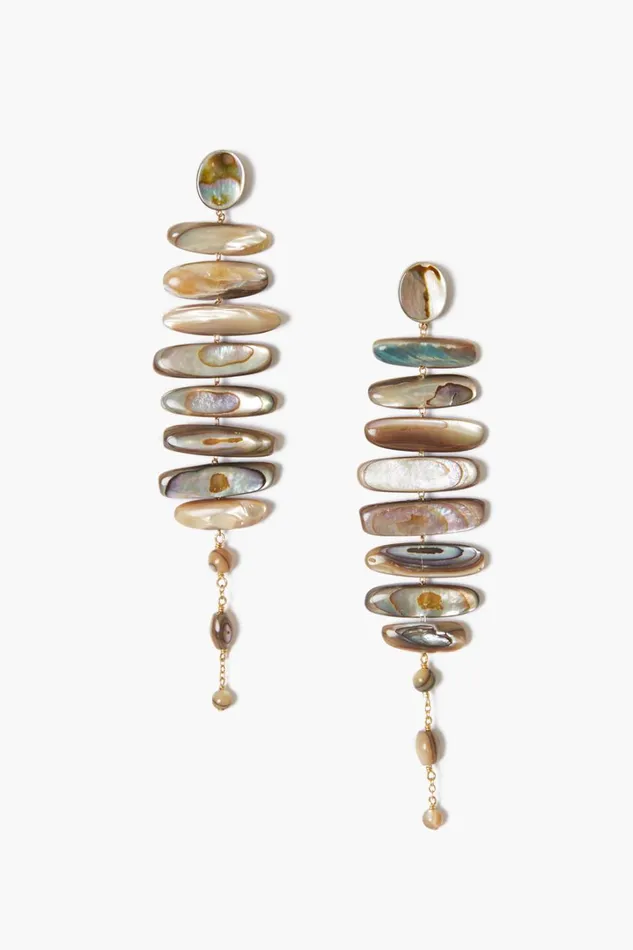 Chan Luu Earrings Women Mizumi Earrings Abalone