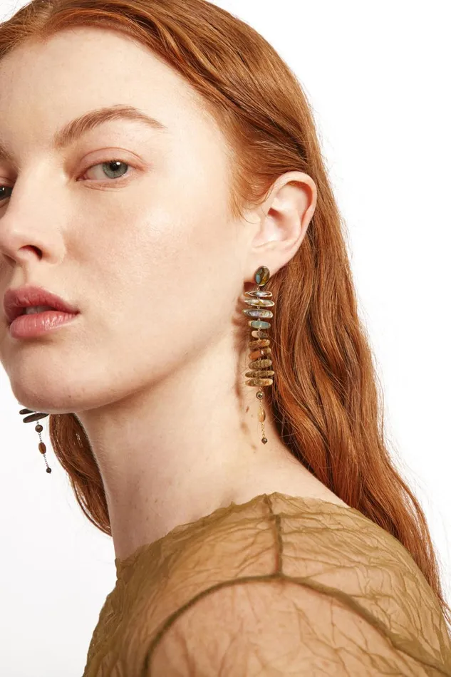 Chan Luu Earrings Women Mizumi Earrings Abalone