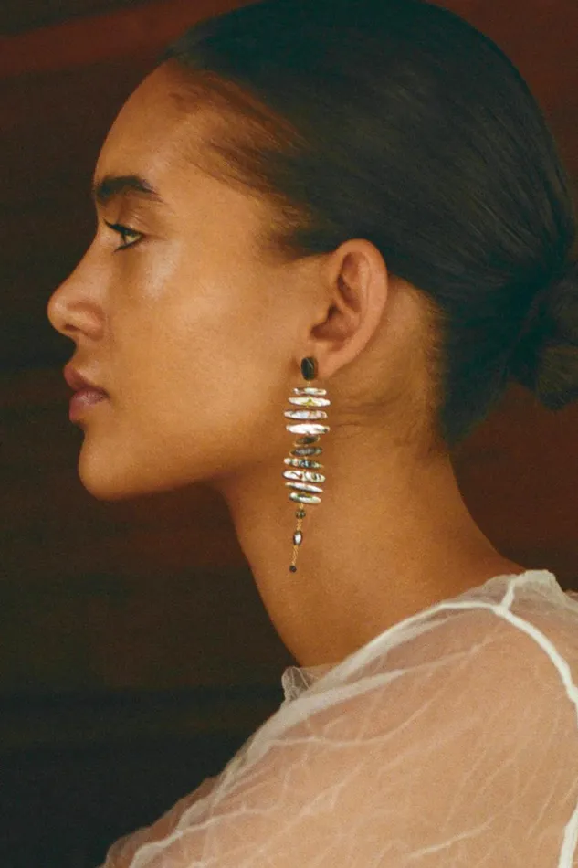 Chan Luu Earrings Women Mizumi Earrings Abalone