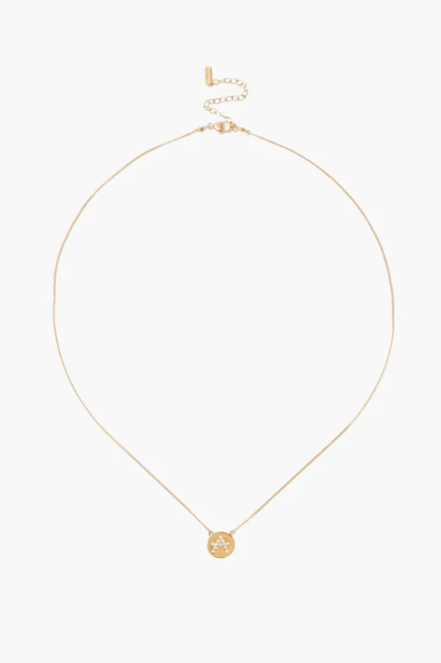 Chan Luu Necklaces Women Diamond Initial Coin Necklace Gold