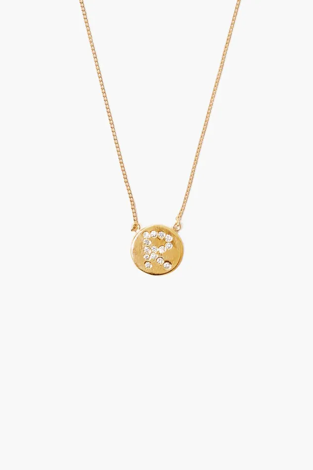 Chan Luu Necklaces Women Diamond Initial Coin Necklace Gold