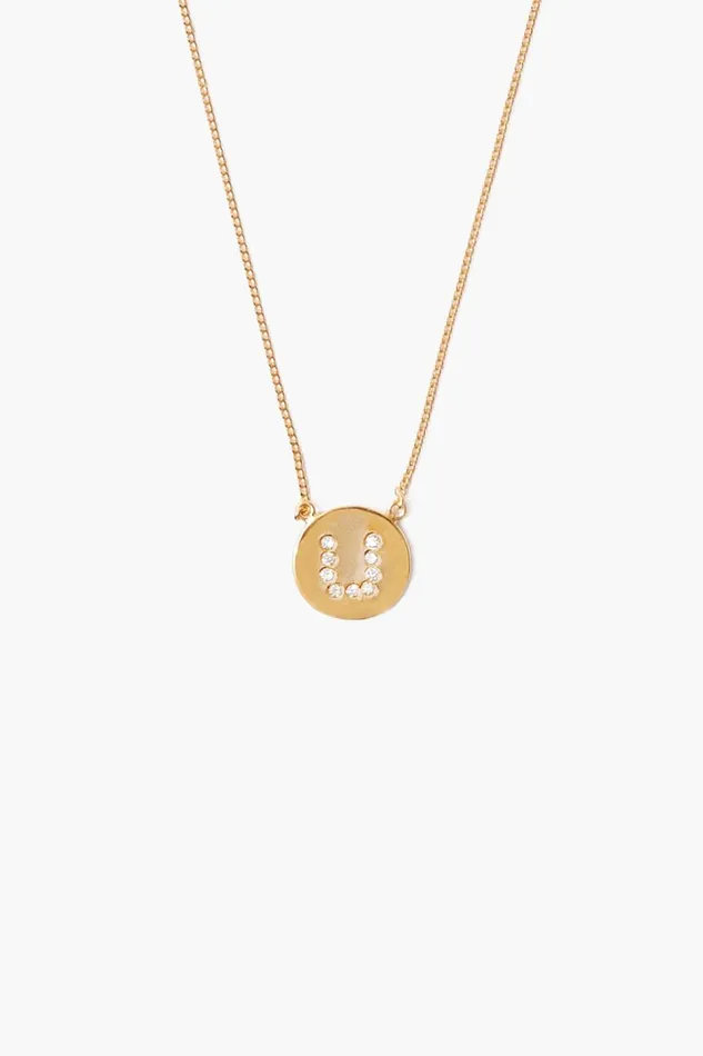 Chan Luu Necklaces Women Diamond Initial Coin Necklace Gold