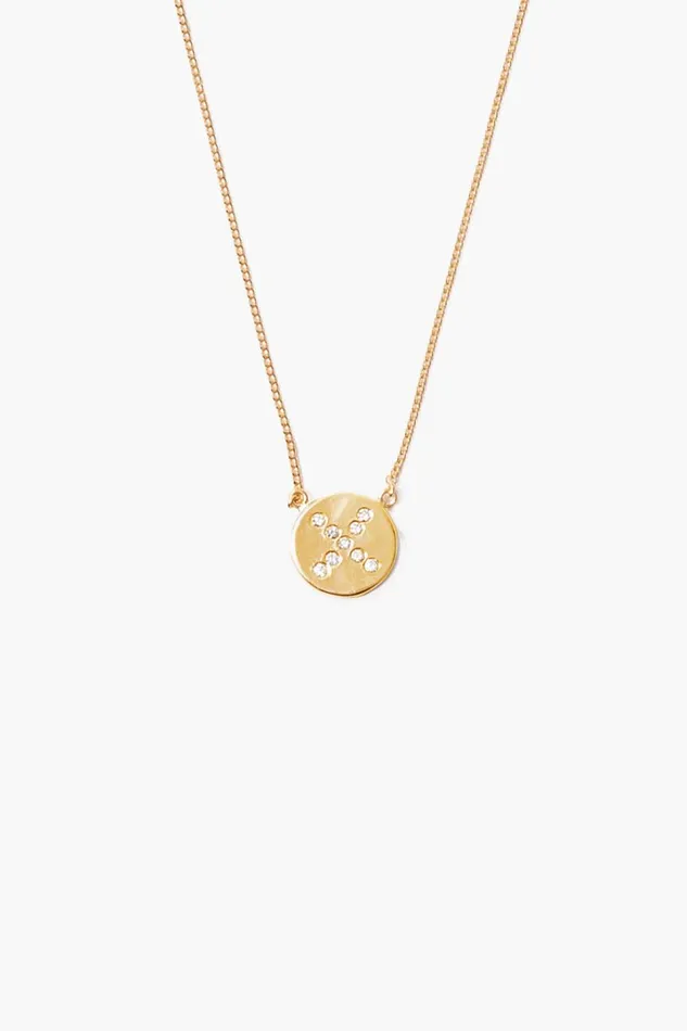 Chan Luu Necklaces Women Diamond Initial Coin Necklace Gold