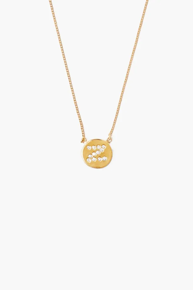 Chan Luu Necklaces Women Diamond Initial Coin Necklace Gold