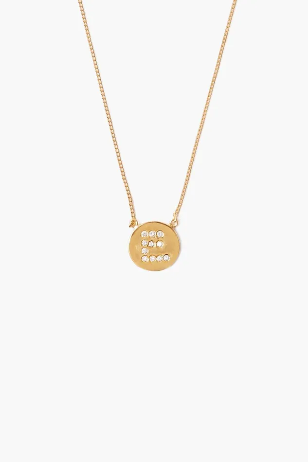 Chan Luu Necklaces Women Diamond Initial Coin Necklace Gold