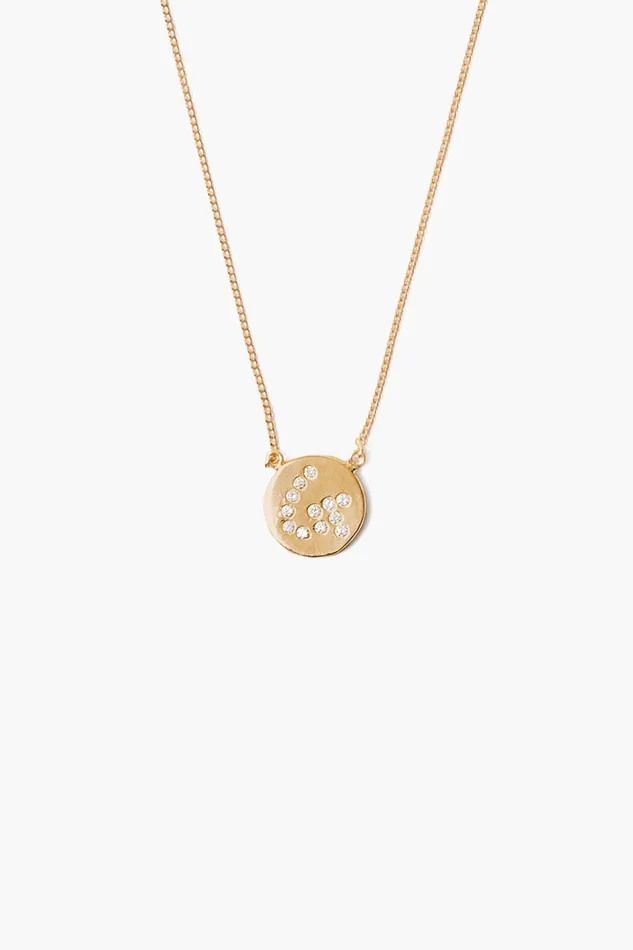 Chan Luu Necklaces Women Diamond Initial Coin Necklace Gold