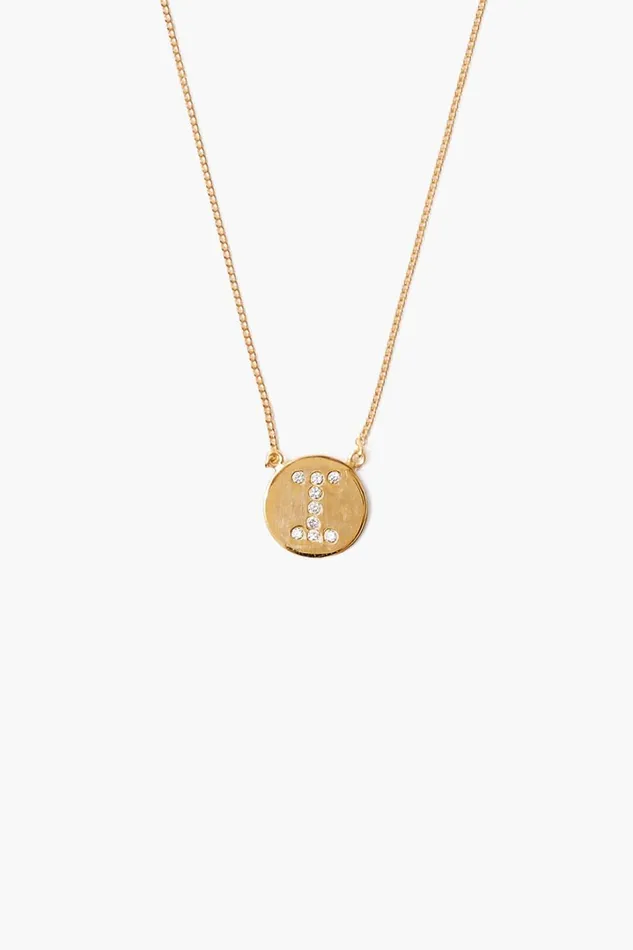 Chan Luu Necklaces Women Diamond Initial Coin Necklace Gold