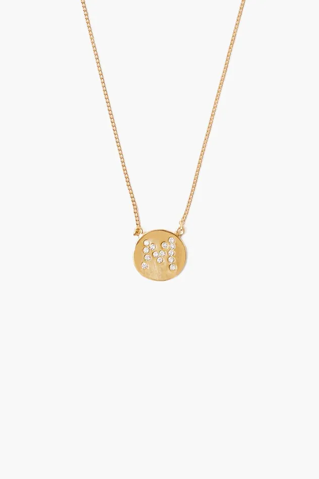 Chan Luu Necklaces Women Diamond Initial Coin Necklace Gold