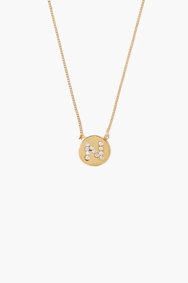 Chan Luu Necklaces Women Diamond Initial Coin Necklace Gold