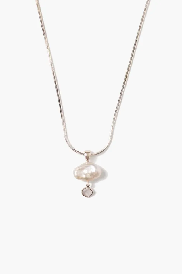 Chan Luu Necklaces Women Hilo Pearl And Diamond Necklace Silver