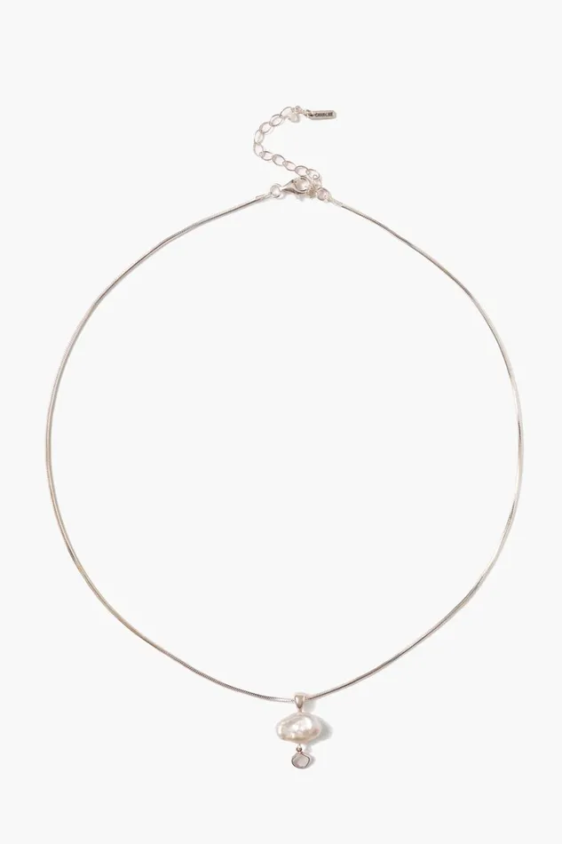 Chan Luu Necklaces Women Hilo Pearl And Diamond Necklace Silver