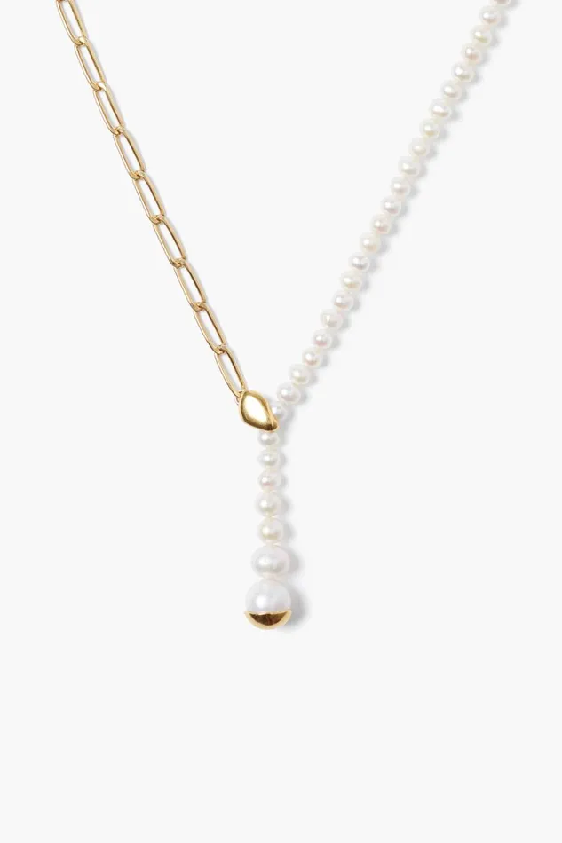 Chan Luu Necklaces Women Marion Drop Necklace White Pearl