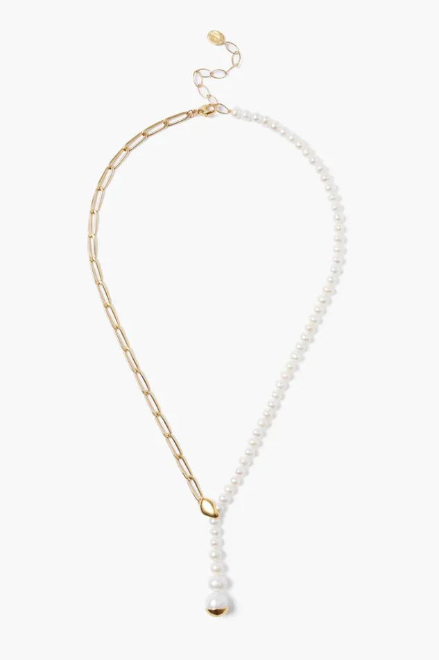 Chan Luu Necklaces Women Marion Drop Necklace White Pearl