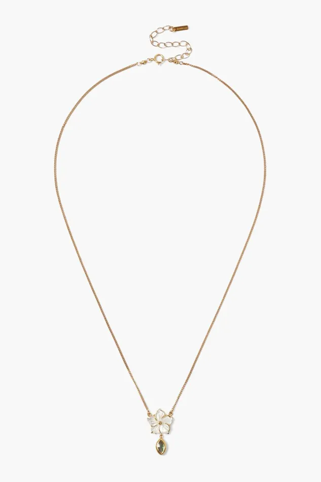 Chan Luu Necklaces Women Plumeria Drop Necklace Labradorite Mix