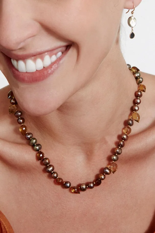 Chan Luu Necklaces Women Willa Necklace Taupe Pearl Mix