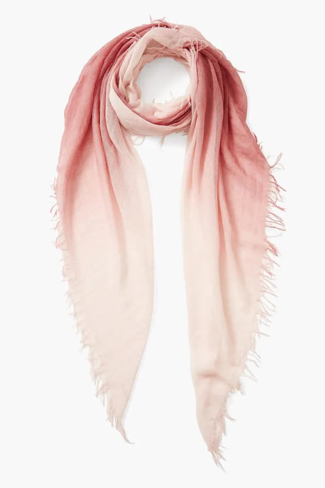 Chan Luu Scarves Women Cashmere And Silk Scarf Dusty Rose Dip Dyed