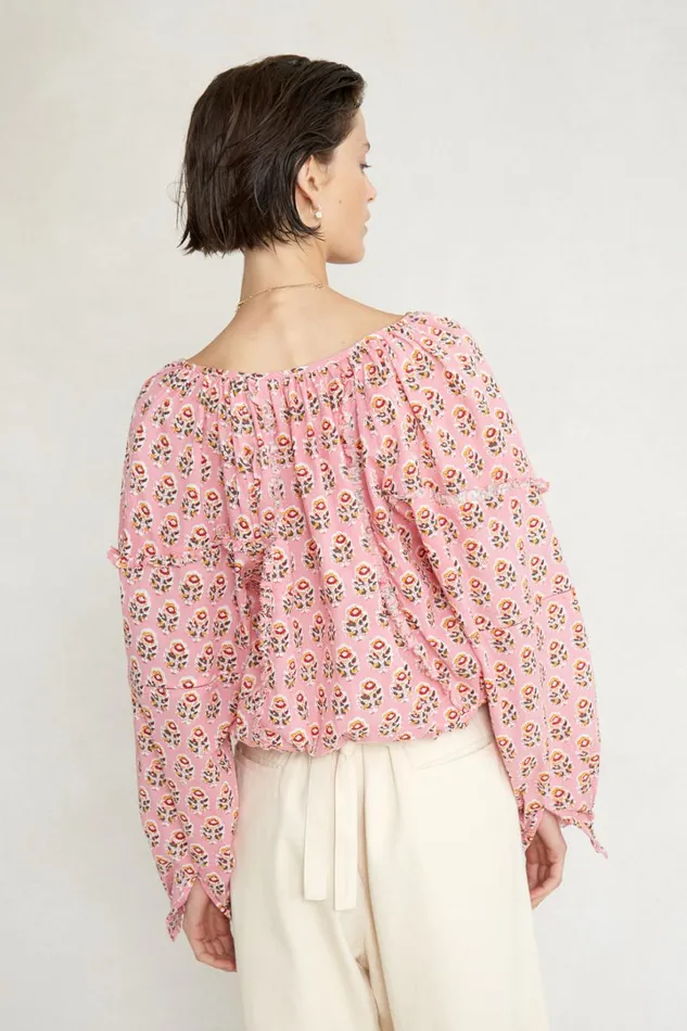 Chan Luu Tops Women Greta Blouse Parfait Pink
