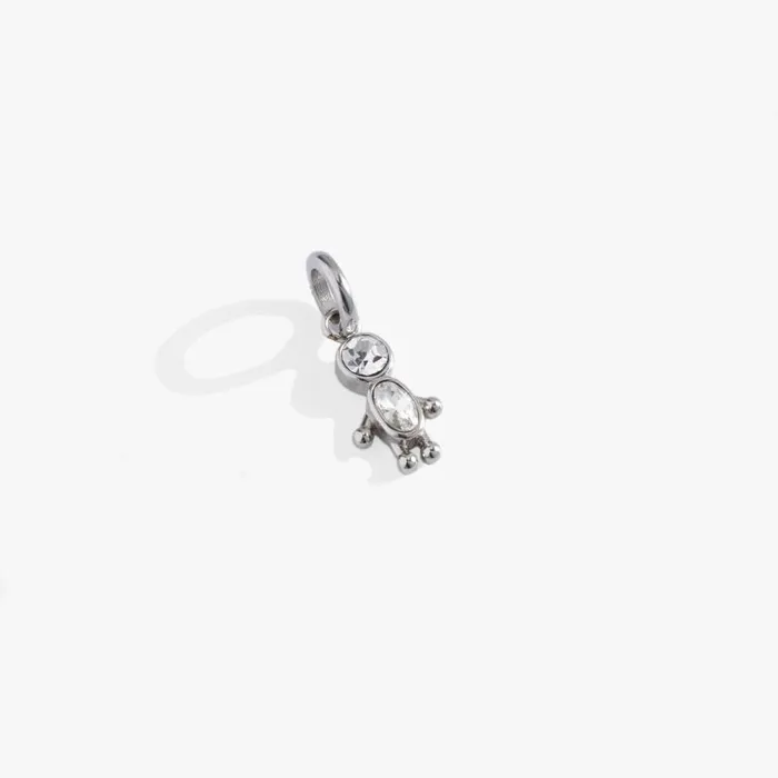 Charms Women Alex And Ani Crystal Boy InterchangeableCharm Stainless Steel Silver