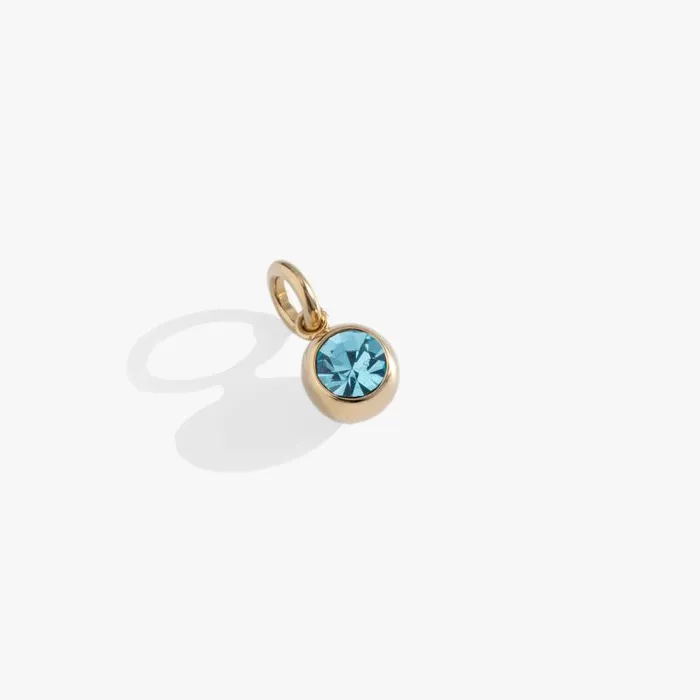 Charms Women Alex And Ani March Birthstone Interchangeable Charm Stainless Steel Gold