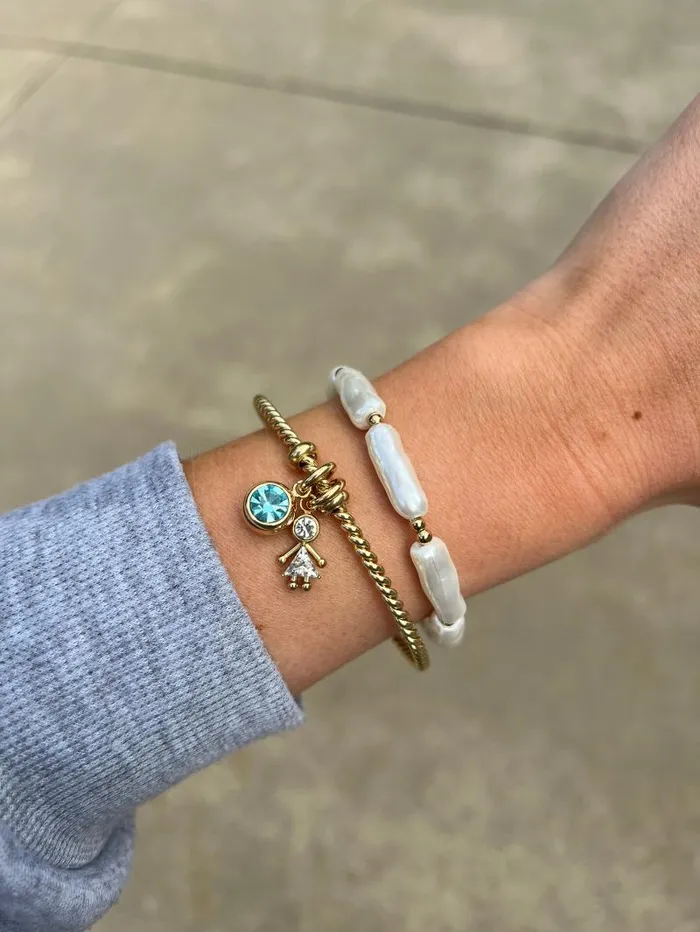 Charms Women Alex And Ani March Birthstone Interchangeable Charm Stainless Steel Gold