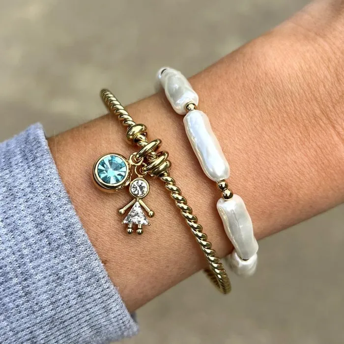 Charms Women Alex And Ani March Birthstone Interchangeable Charm Stainless Steel Gold