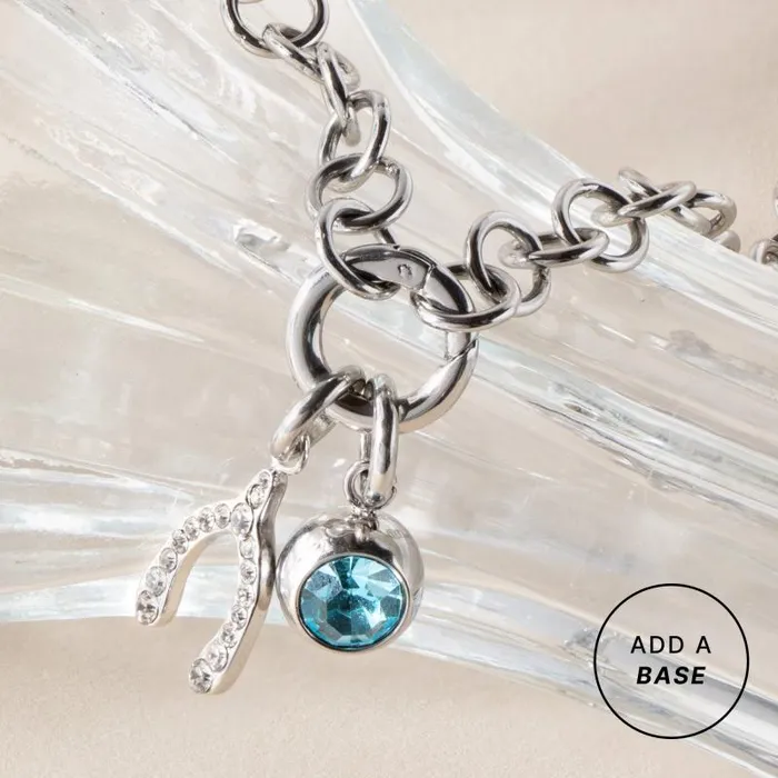 Charms Women Alex And Ani March Birthstone Interchangeable Charm Stainless Steel Gold