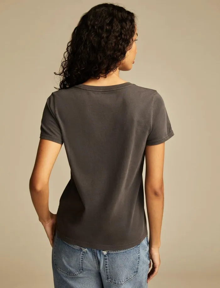 Cheers Classic Crew Jet Black Women Lucky Brand Graphic Tees