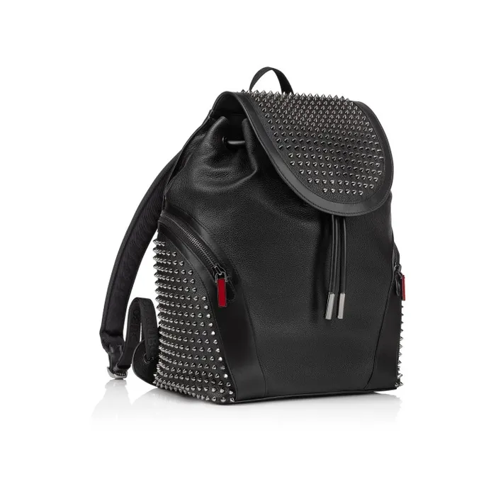 Christian Louboutin Backpacks Men Funky Backpack 8211 Calf Leather And Spikes 8211 Black