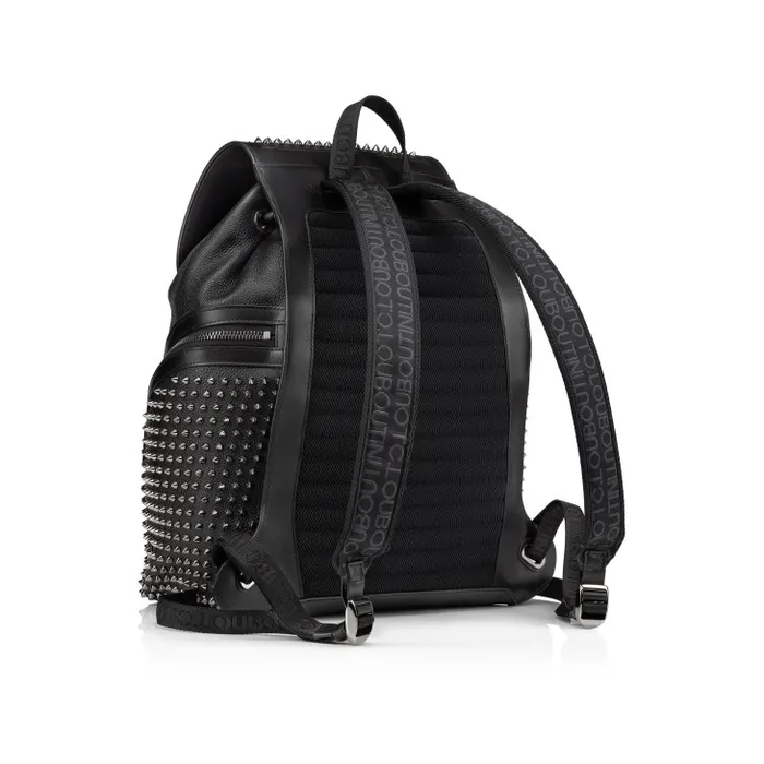 Christian Louboutin Backpacks Men Funky Backpack 8211 Calf Leather And Spikes 8211 Black
