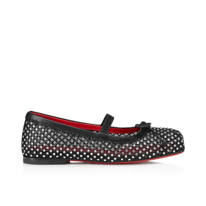 Christian Louboutin Ballerinas Kids Baballet Strass Ballerinas 8211 Mesh And Strass 8211 Black