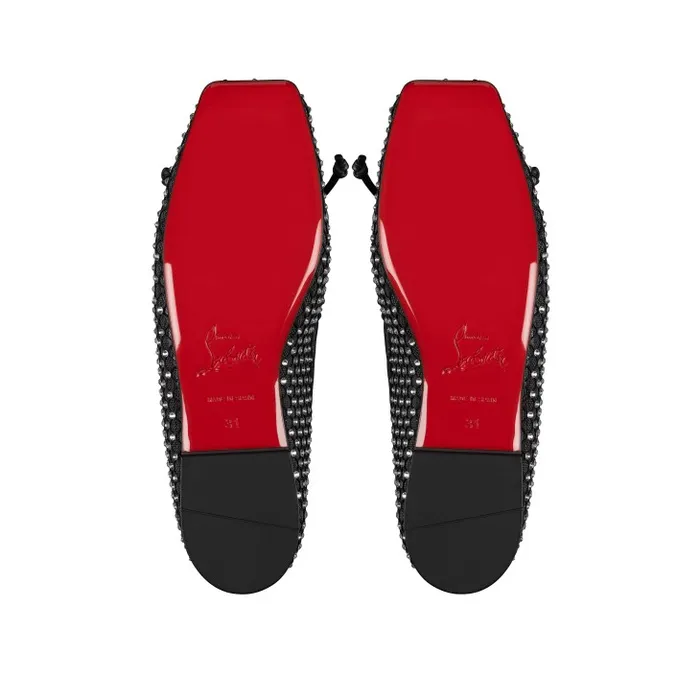 Christian Louboutin Ballerinas Kids Baballet Strass Ballerinas 8211 Mesh And Strass 8211 Black