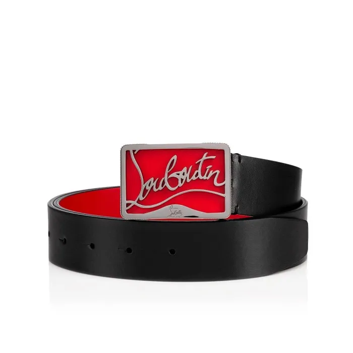 Christian Louboutin Belts Men Ricky Belt Belt 8211 Calf Leather 8211 Black