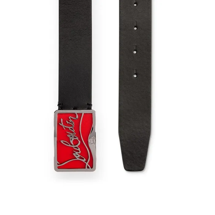 Christian Louboutin Belts Men Ricky Belt Belt 8211 Calf Leather 8211 Black