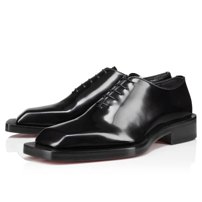 Christian Louboutin Buckles and Laceups Men Caraca Oxfords 8211 Abrasivato Calf Leather 8211 Black