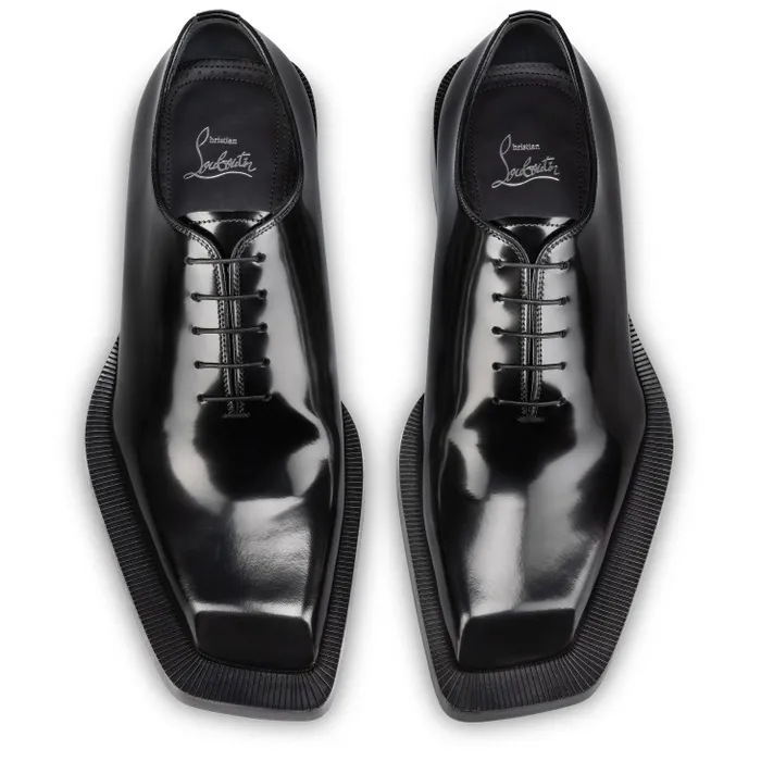 Christian Louboutin Buckles and Laceups Men Caraca Oxfords 8211 Abrasivato Calf Leather 8211 Black