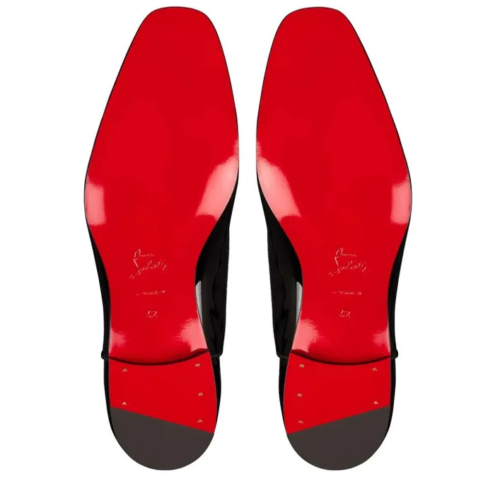 Christian Louboutin Buckles and Laceups Men Greggy Chick Laceup Shoes 8211 Patent Calf Leather 8211 Black