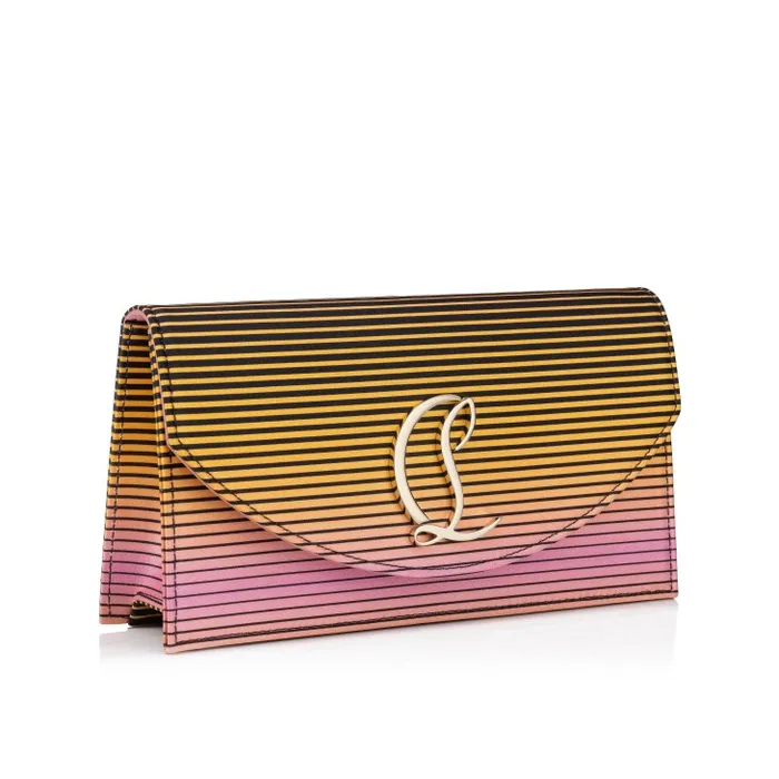Christian Louboutin Clutches and Evening Bags Women Loubi54 Clutch 8211 Aftersun Printed Crepe Satin 8211 Multicolor