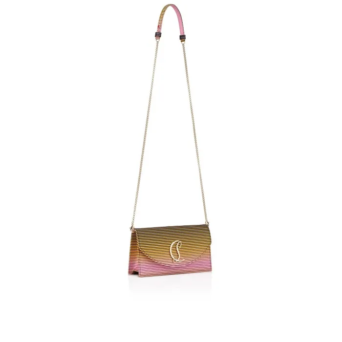Christian Louboutin Clutches and Evening Bags Women Loubi54 Clutch 8211 Aftersun Printed Crepe Satin 8211 Multicolor