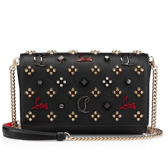 Christian Louboutin Crossbody Bags Women Paloma Clutch 8211 Grained Calf Leather And Spikes Loubinthesky 8211 Black Christian Louboutin Crossbody Bags Women Paloma Clutch 8211 Grained Calf Leather And Spikes Loubinthesky 8211 Black