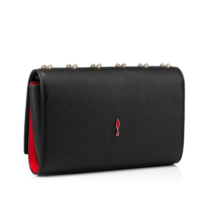 Christian Louboutin Crossbody Bags Women Paloma Clutch 8211 Grained Calf Leather And Spikes Loubinthesky 8211 Black