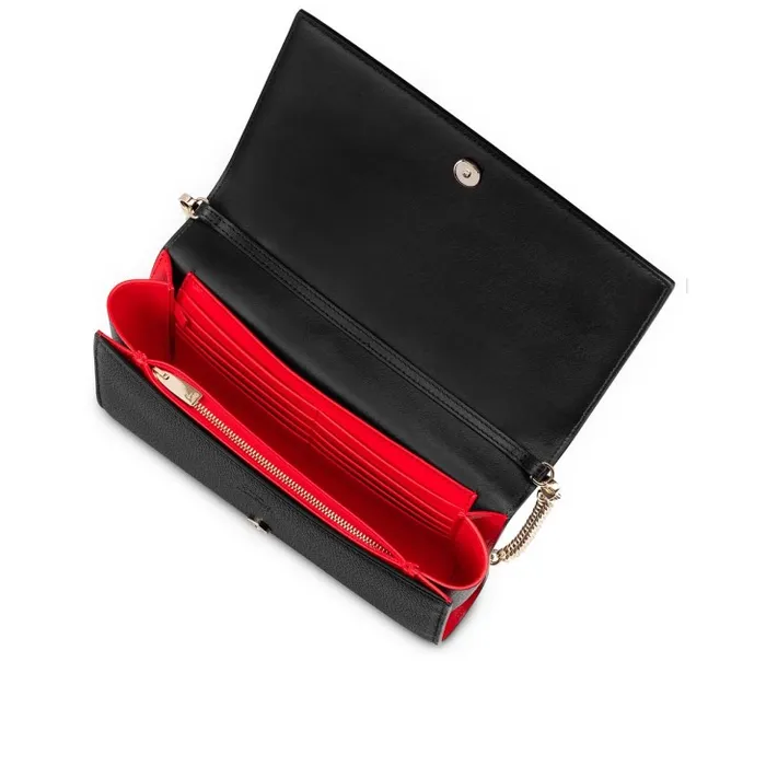 Christian Louboutin Crossbody Bags Women Paloma Clutch 8211 Grained Calf Leather And Spikes Loubinthesky 8211 Black