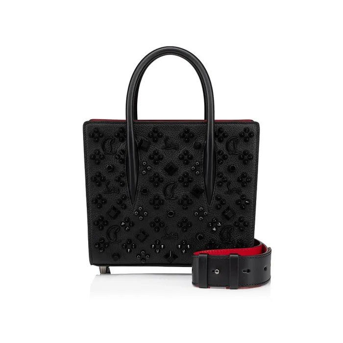 Christian Louboutin Crossbody Bags Women Paloma Mini Top Handle Bag 8211 Grained Calf Leather And Spikes Loubinthesky 8211 Black Christian Louboutin Crossbody Bags Women Paloma Mini Top Handle Bag 8211 Grained Calf Leather And Spikes Loubinthesky 8211 Black